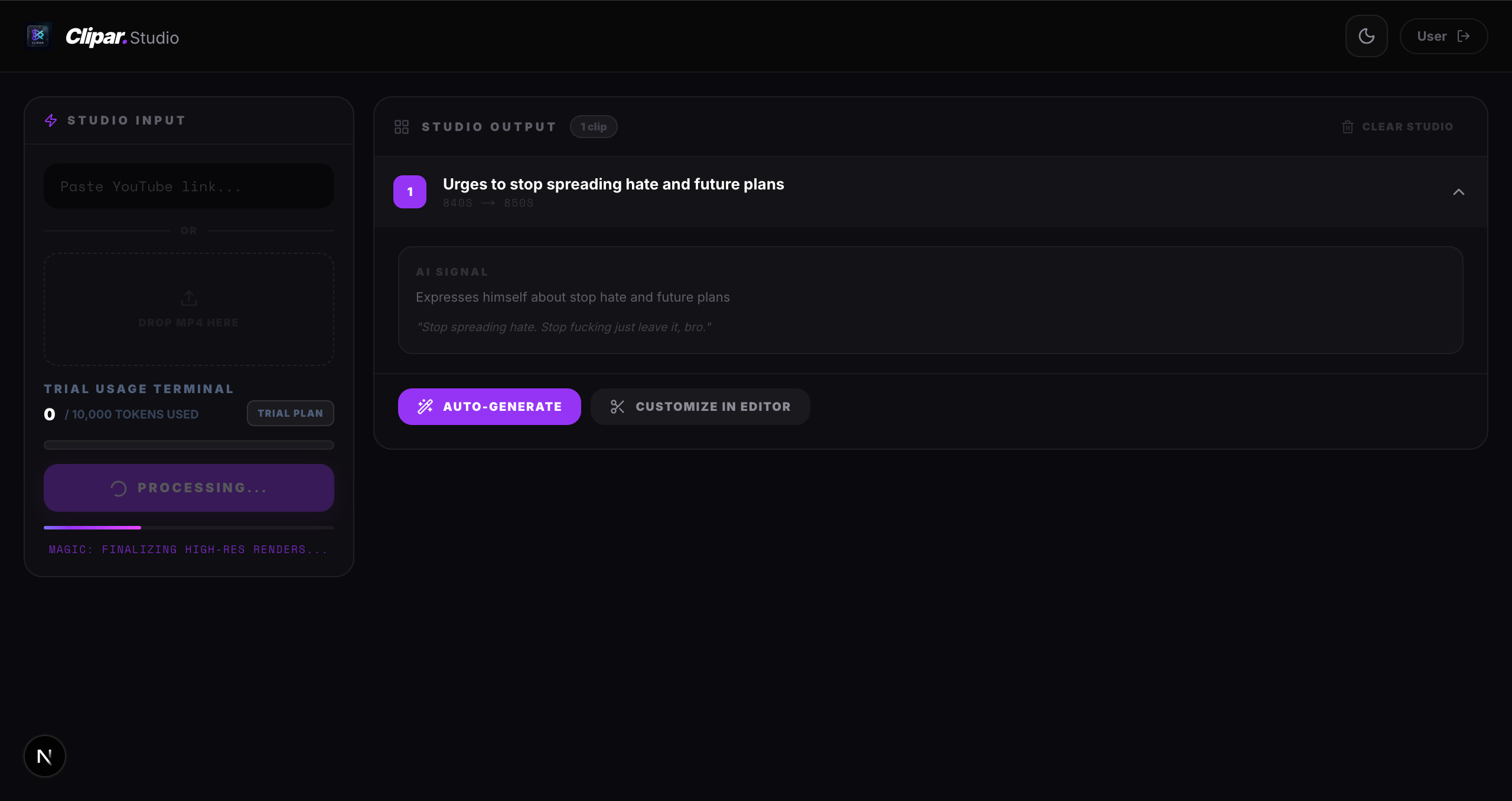 Reaction Stacked View